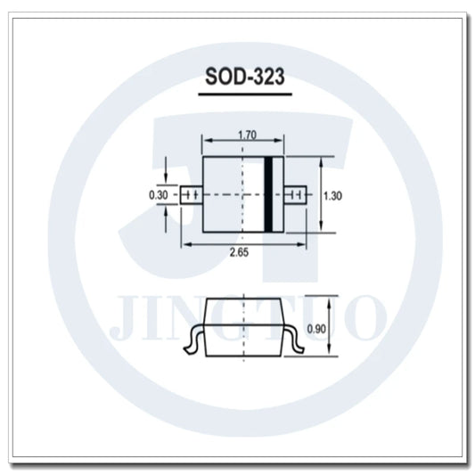 Diodo Zener Chip SMD SOD-323 (2.4V-30V) - Pack 50 Unidades (Valores Surtidos)