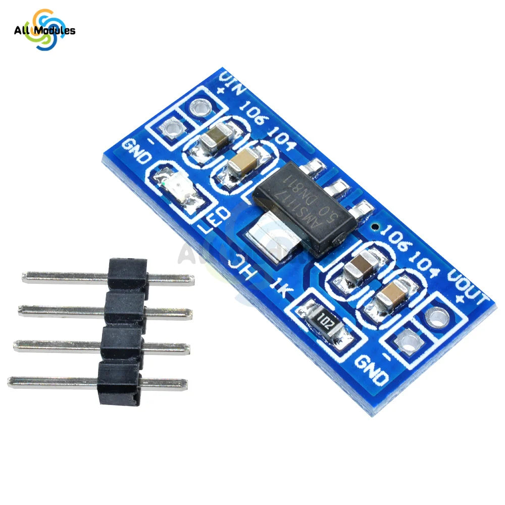 Módulo Convertidor Buck AMS1117 SMD DC-DC 4.75-12V a 1.2V/1.5V/1.8V/2.5V/3.3V/5.0V Step-Down para Arduino