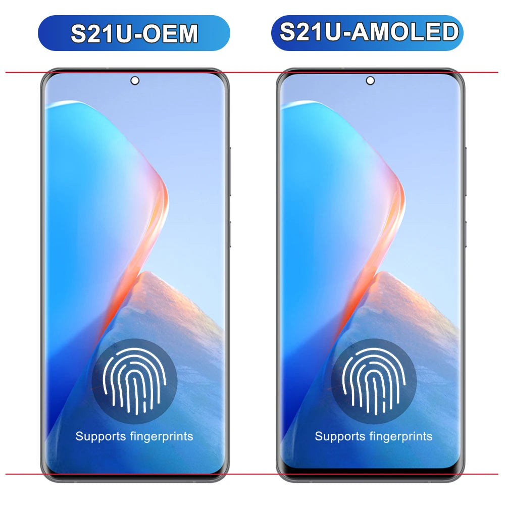 Pantalla S21 Ultra AMOLED para Samsung Galaxy S21 Ultra 5G G998B G998B/DS pantalla táctil Lcd con huellas dactilares con marco