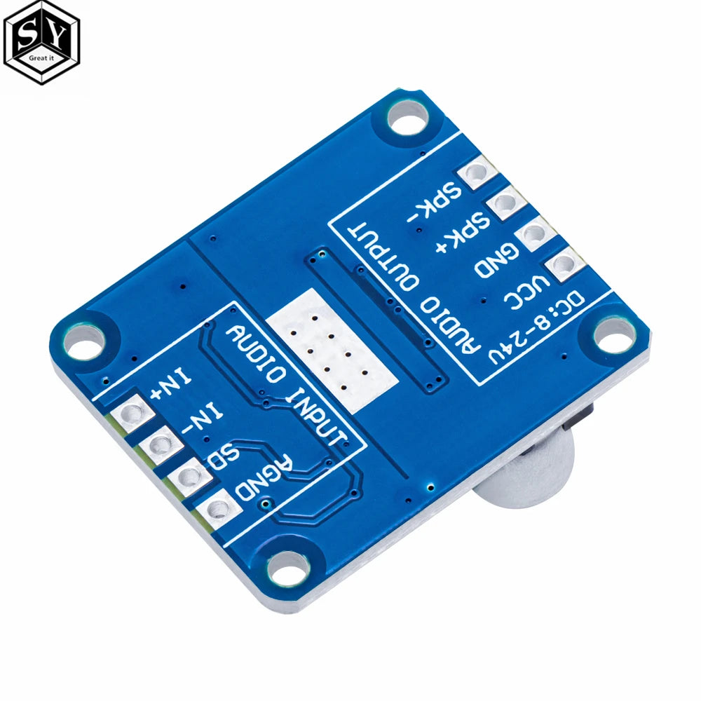 Módulo Amplificador Digital Mono Clase D Alta Potencia DC 8V-24V 4-8 Ohm (30W-300W)