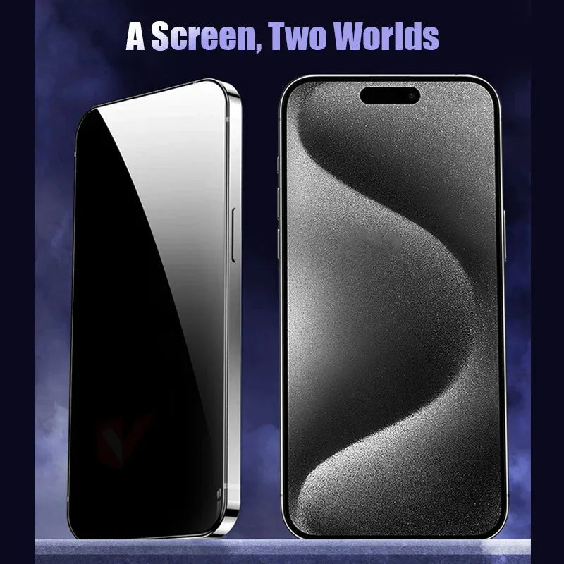 Protector Pantalla Privacidad Cerámico Mate Anti-Espía para iPhone 11-16 Pro Max/Mini/Plus/XR/XS (5 Unidades)