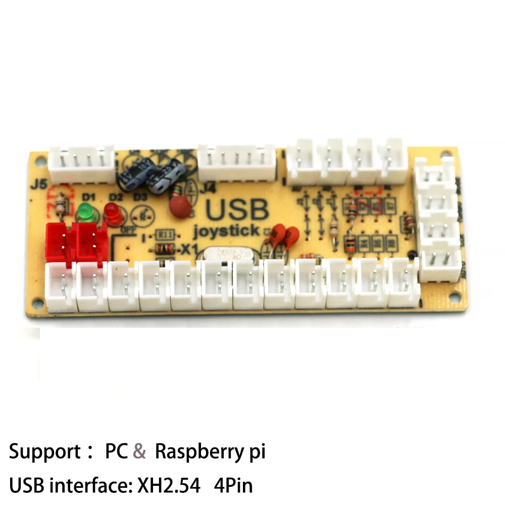 Placa Encoder USB Zero Delay para Joystick Controladora Juego Lucha compatible Raspberry Pi/PC/PS3/Switch/Android (DIY Arcade Neo Geo)