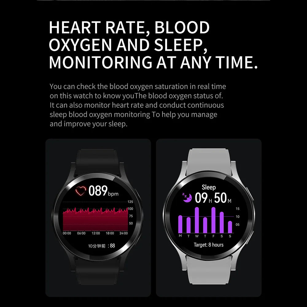 Smartwatch 2024 6 Pro (1.32", 160x160) Llamada Bluetooth, Diales Personalizados, Monitor Salud/Deporte para Hombre/Mujer