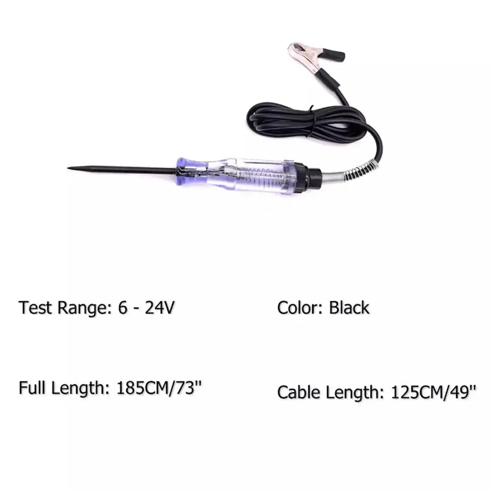 Tester Circuito Voltaje Automotriz (6V/12V/24V) - Pluma Prueba Digital DC Larga con Luz y Display