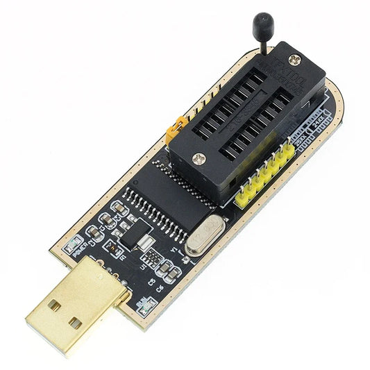Kit Programador USB CH341A/CH341B 24/25 Series EEPROM Flash BIOS + Clip Test SOIC8/SOP8