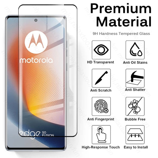 2In1 Protective Glass For Motorola Edge 50 Fusion 5G 2024 Curved Tempered Glass MotorolaEdge50 Pro Ultra Camera Screen Protector