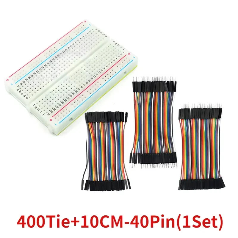 Breadboard Jumper Wire Dupont Line Kit MB102 ZY-204 400 Tie Points Solderless PCB Breadboard DIY Mini Test Protoboard Kits