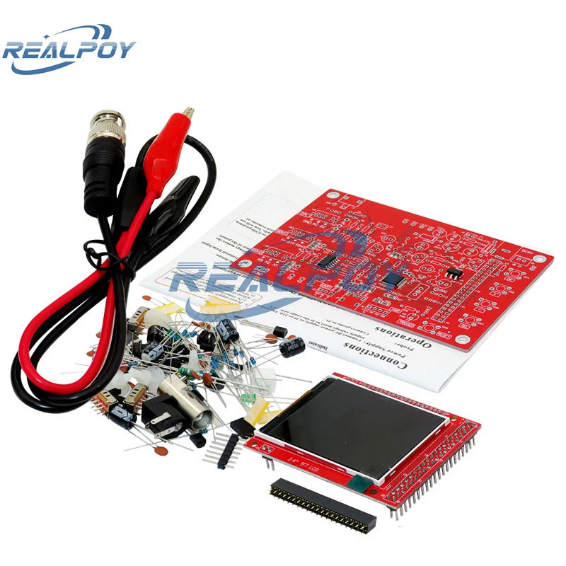 Kit DIY Osciloscopio Digital DSO138 con Pantalla TFT 2.4" y Carcasa Acrílica para Arduino