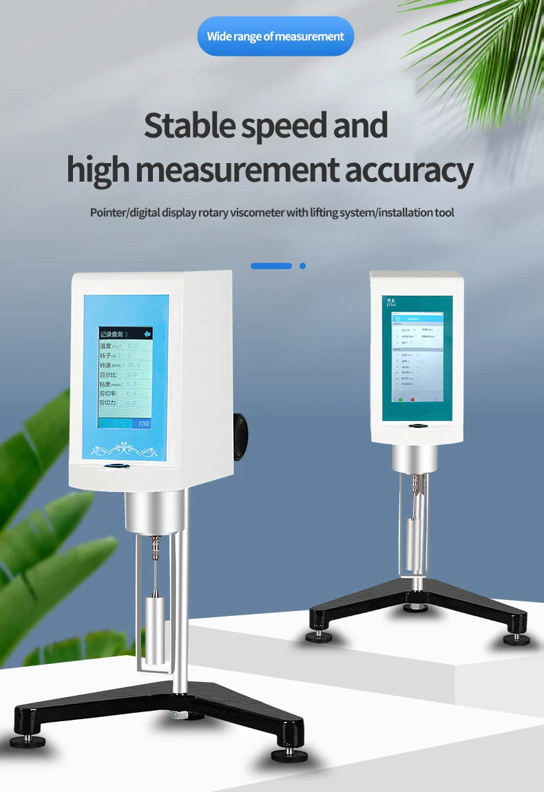 Viscosímetro Rotatorio Digital NDJ-1/4/5S/8S/9S Pantalla Táctil Velocidad Variable Continua Tester