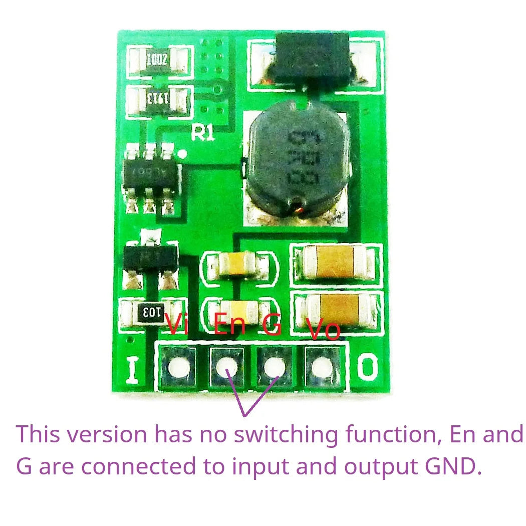 Convertidor Boost DC-DC 3.7V/4.2V a 5V/6V/9V/12V Step-Up Regulador Voltaje para Arduino/ESP32/ESP8266