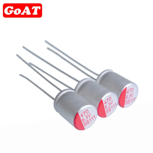 Capacitor Sólido Polímero (4.7uF-2200uF, 6.3V-100V) - Unidad (Especificar Valor)