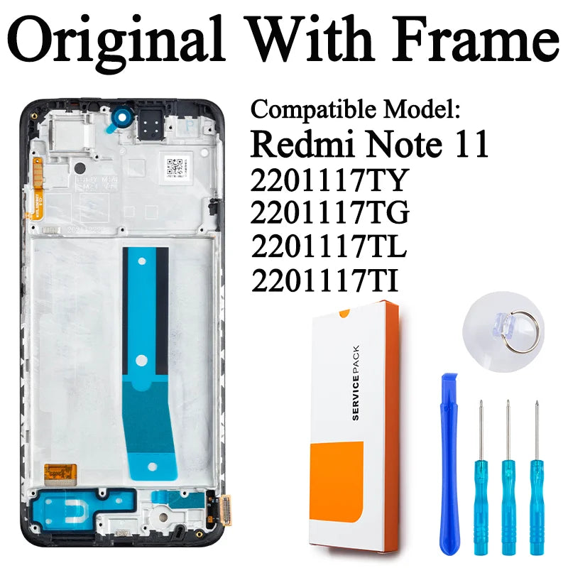 2201117TG 2201117SG Premium Lcd For Xiaomi Redmi Note 11 Display Touch Screen Digitizer Panel Assembly For Redmi Note 11S LCD