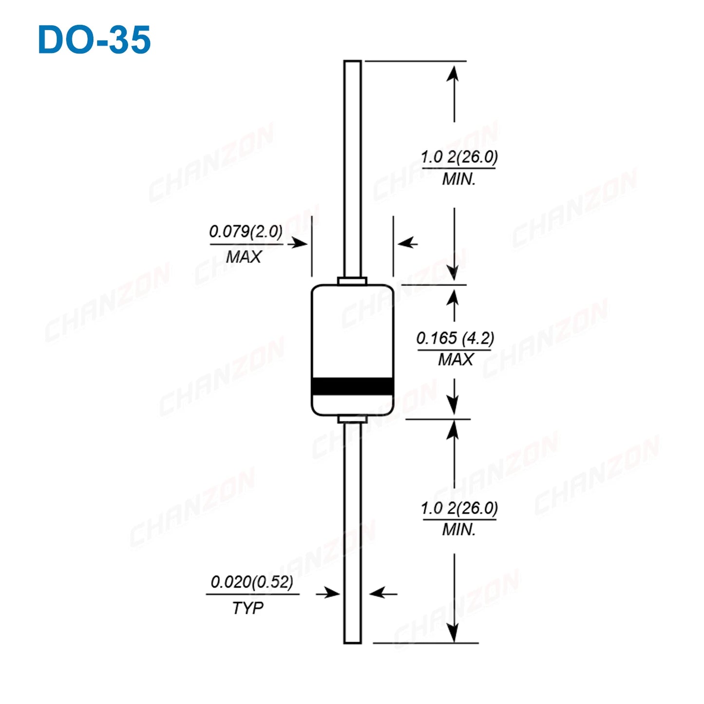 1N34A 1N5711 1N6263 1N60 1N60P BAT41 BAT42 BAT43 BAT85 Small Signal Schottky Barrier Switching Diode Axial for TV AM FM Radio