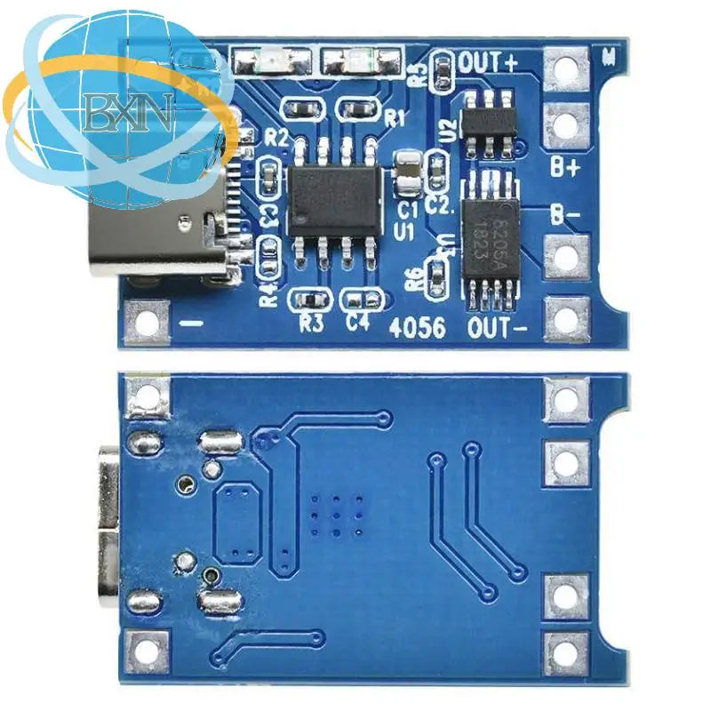 Módulo Cargador Batería Litio TP4056 5V 1A USB-C 18650 con Protección Dual