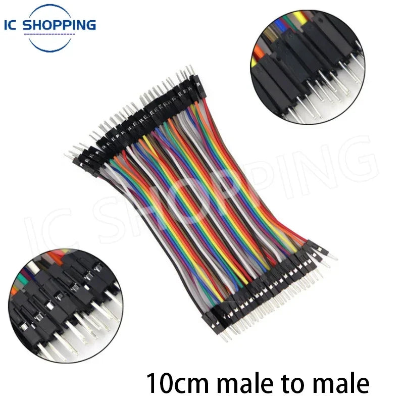 Cable Jumper Dupont (40 Unidades) Macho-Macho / Hembra-Hembra / Macho-Hembra para Arduino DIY Kit