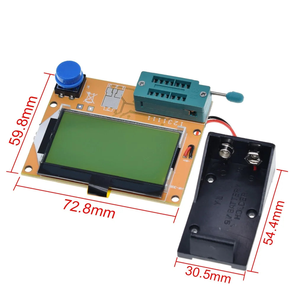 Tester Transistor ESR-Meter Mega328 Digital V2.68 (ESR-T4) - Medidor Diodo, Triodo, Capacitancia, MOS/PNP/NPN/LCR (Pantalla LCD 12864)