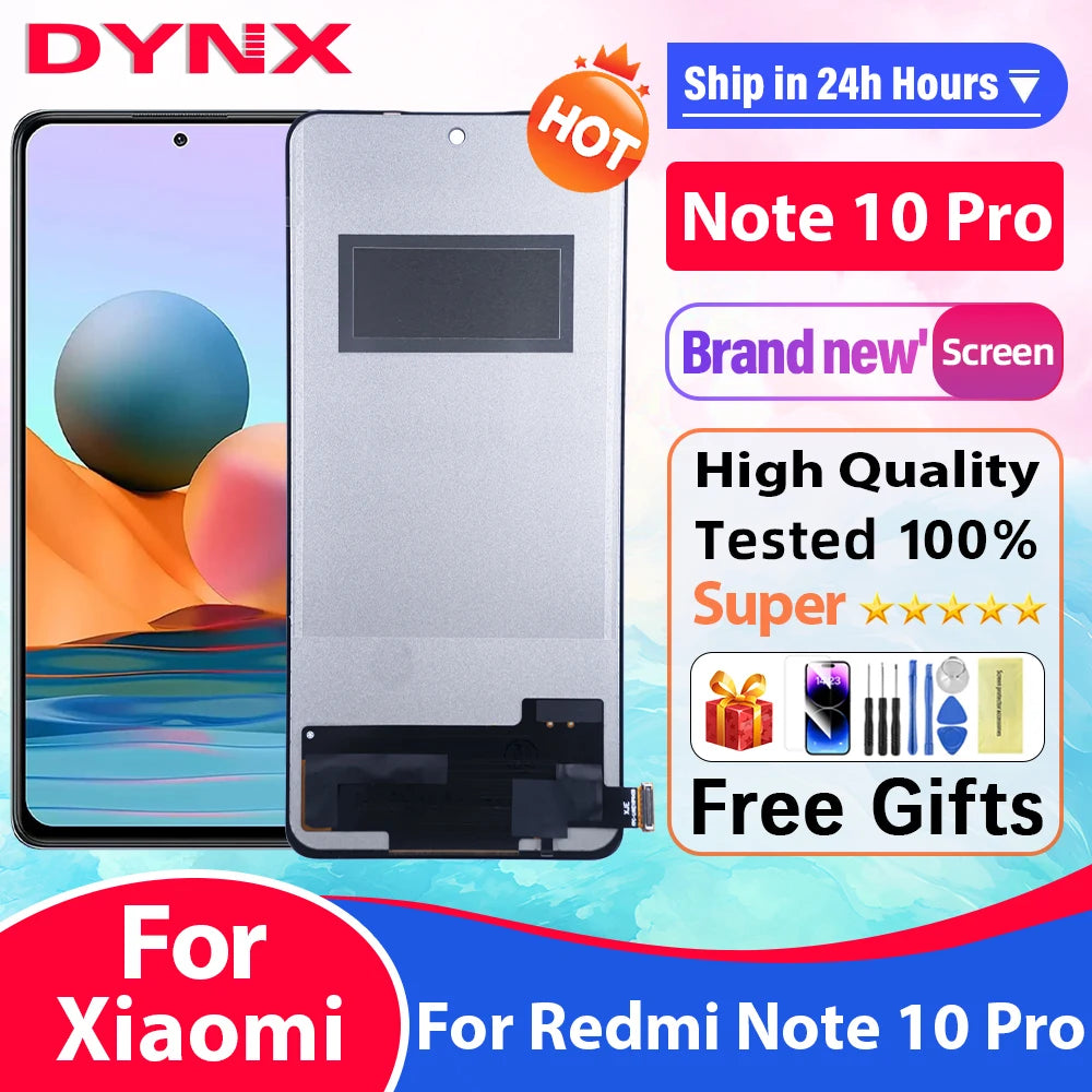6.67" for Xiaomi Redmi Note 10 Pro LCD M2101K6G Display Touch Screen For Redmi Note10Pro LCD Display Frame Assembly