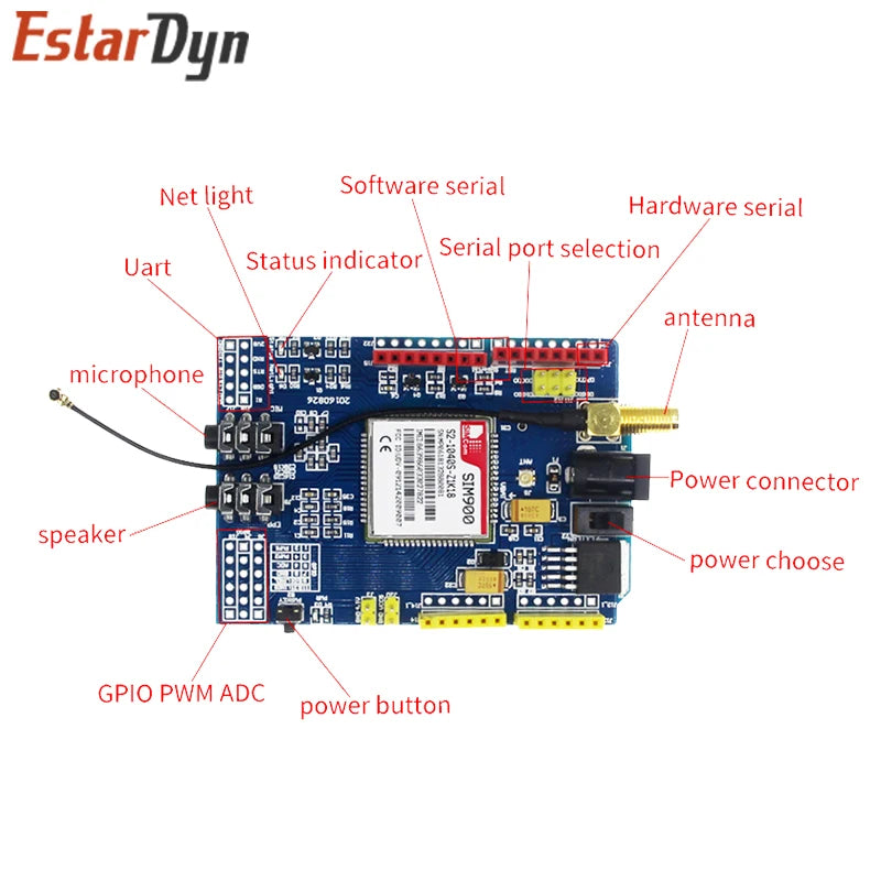 Placa Desarrollo Shield GSM/GPRS SIM900 (Quad-Band) compatible Arduino