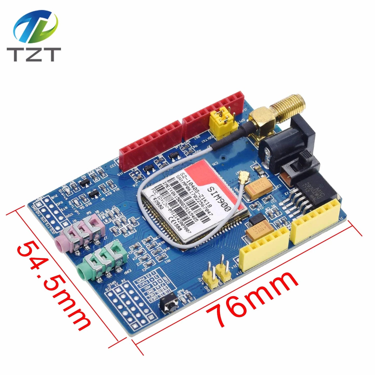 Kit Placa Desarrollo Módulo GSM/GPRS SIM900 (850/900/1800/1900 MHz) para Arduino