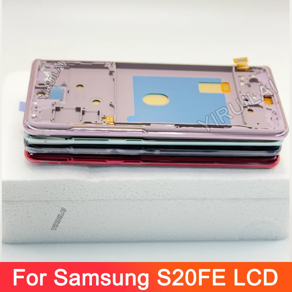 TFT S20FE LCD para Samsung S20 FE pantalla LCD SM-G781 G7810 G781U G781B con marco de pantalla táctil reemplazo del ensamblaje del digitalizador
