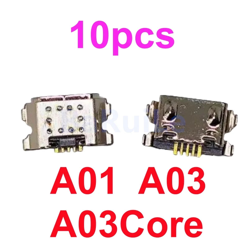 10 Uds conector de puerto de carga USB para Samsung A03 A13 A14 A15 A23 A24 A25 A32 A34 A35 A52 A53 A54 A55 A72 A73 enchufe de base de carga