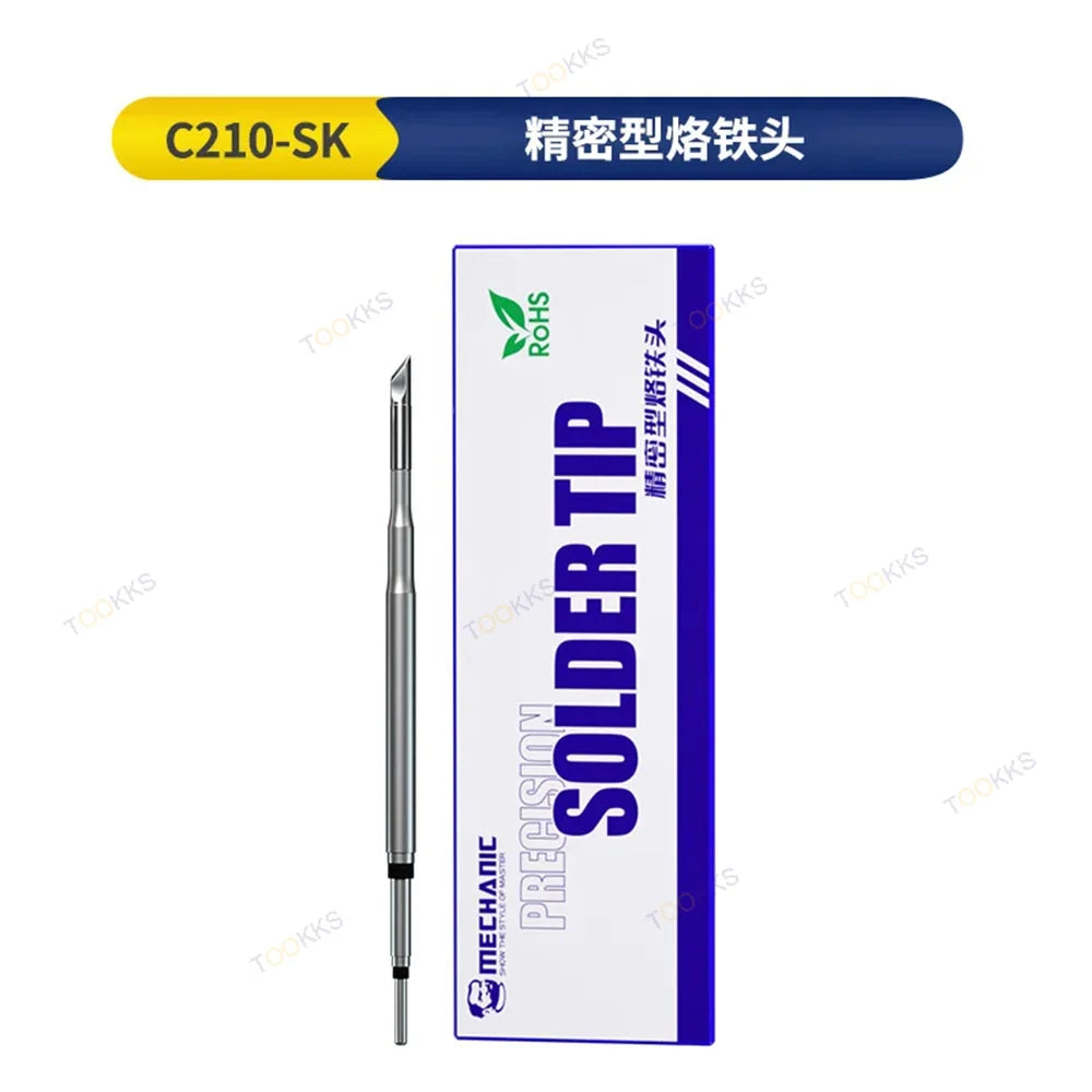 Mechanic C210 Soldering Iron Tips 210 Tips for T210 T210-A T210-NA Sugon T26/T26D Soldering Handle Soldering Station Welding Tip