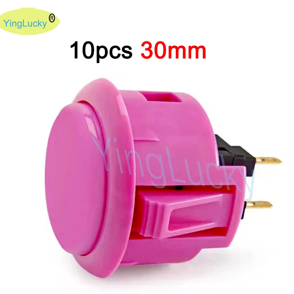 Botones Pulsadores Originales Sanwa OBSF-30 / OBSF-24 (30mm/24mm) para Arcade Box/Pandora/PS3/PS4/Raspberry Pi/MAME (10 Unidades)