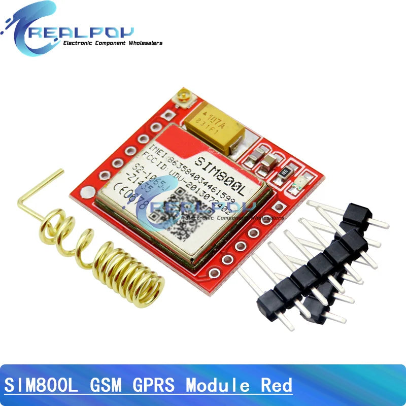 Módulo GSM/GPRS SIM800L Pequeño (MicroSIM, Quad-Band, Serial TTL) Placa Core para Arduino