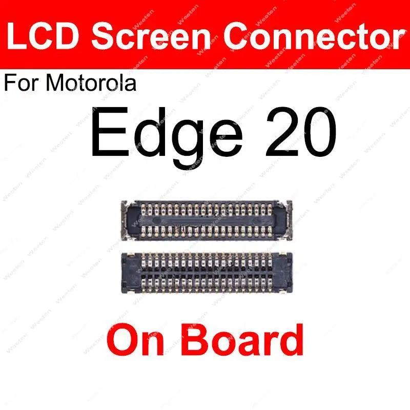 For Motorola MOTO Edge 20 Inner Battery Clip USB Charger Connector On Mainboard LCD Screen Holder On Motherboard On Flex Cable