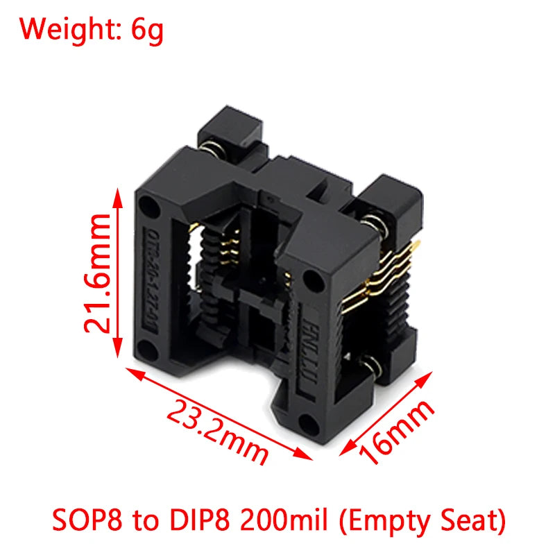 Kit Programador USB XTW100 (CH341) 24/25 Series EEPROM Flash BIOS + Clip Test SOIC8/SOP8