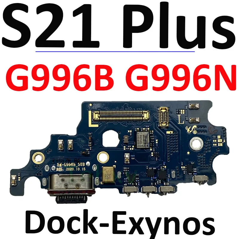 Antena de señal, bobina NFC, puerto de carga inalámbrico, placa conectora, micrófono, Cable LCD para Samsung Galaxy S21 Plus G996B G996U