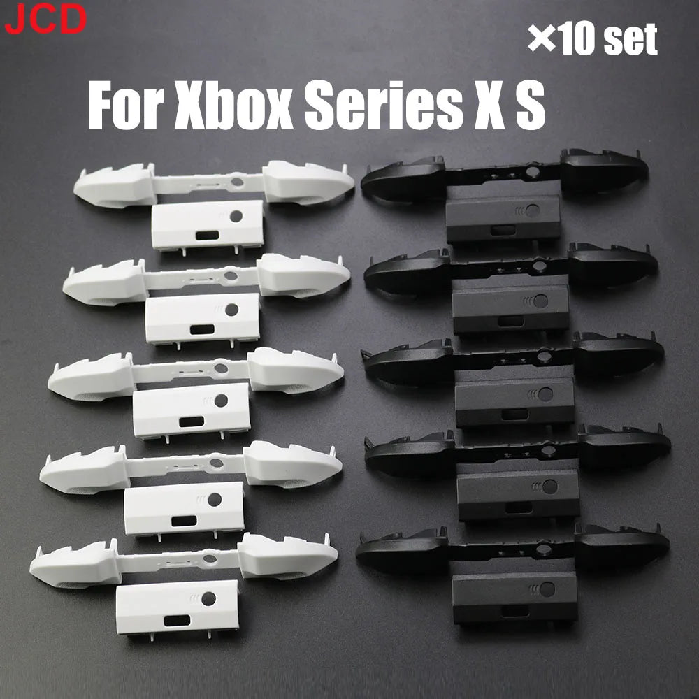 Set Botones Bumper RB/LB con Gatillo y Guía On/Off para Control Xbox Series S/X (Repuesto, Negro/Blanco, 10 Sets)