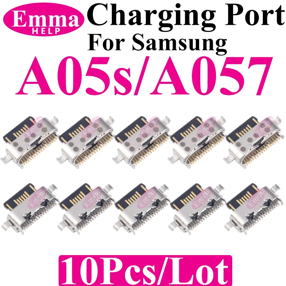 10 Uds conector de puerto de carga Original para Samsung A15 A05S A25 A35 A55 A13 A04S A14 A23 A33 A24 A34 A54 A53 Pin de cargador USB Plu
