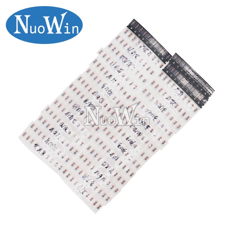 Kit Muestrario Diodos Zener SMD LL34 (0.5W / 1/2W, 2V-39V, 30 Valores x 10 Unidades) DIY - Pack 300 Piezas