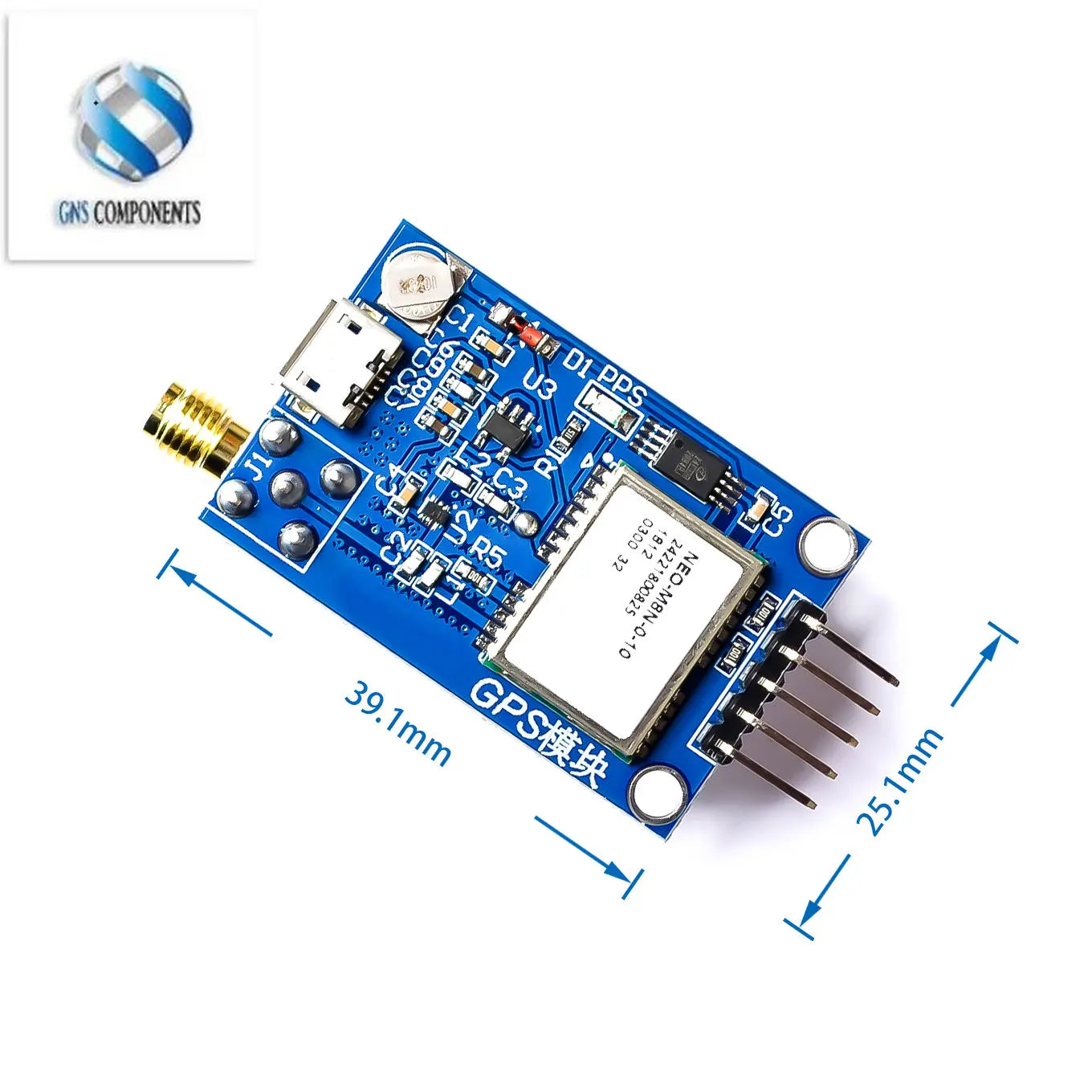 Placa Desarrollo Módulo Posicionamiento Satelital GPS NEO-6M / NEO-7M / NEO-8M para Arduino/STM32/C51/MCU