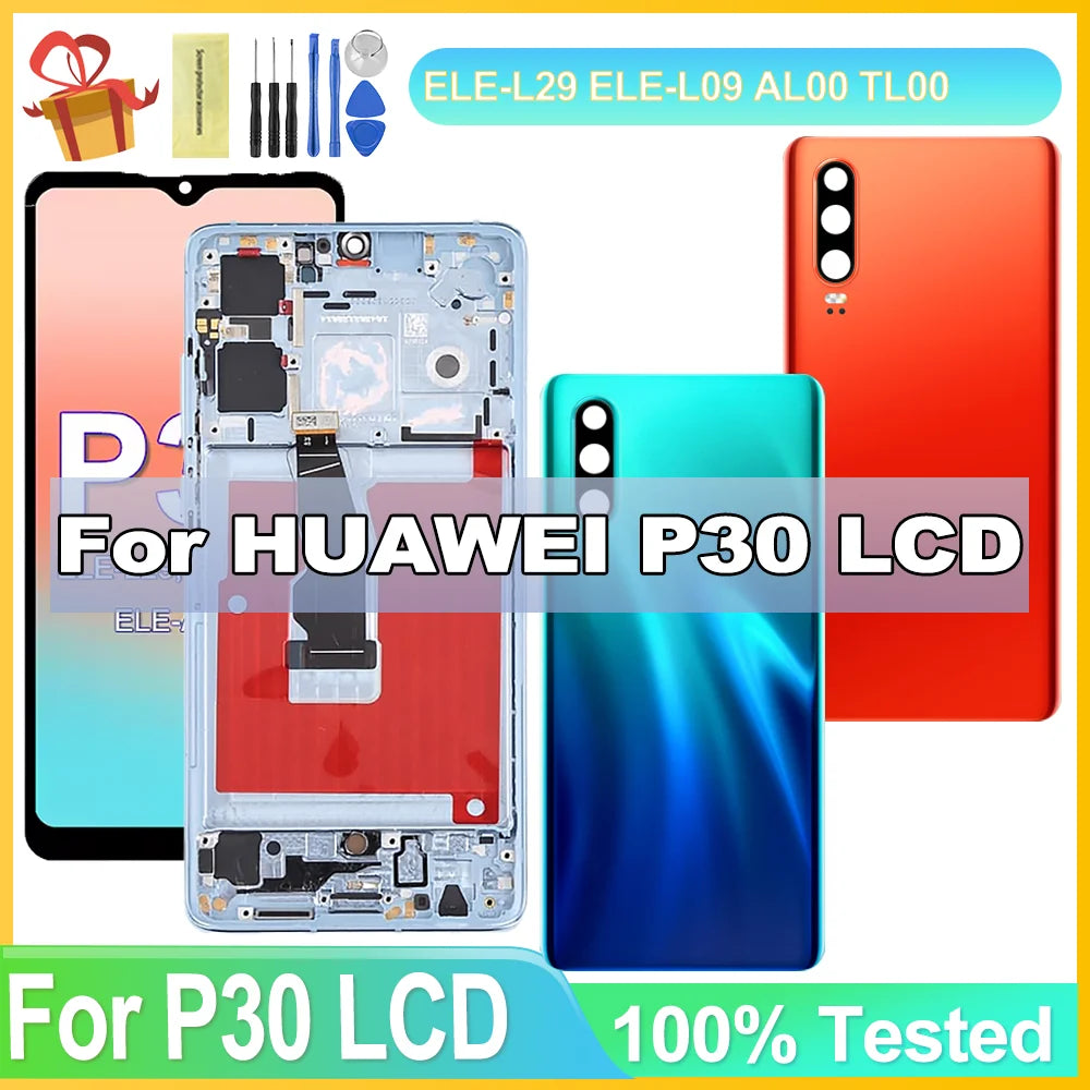 6.1”TFT For Huawei P30 LCD Display With Frame ELE-L29 ELE-L09 ELE-L04 Screen Touch Digitizer Assembly Replacement P30 LCD
