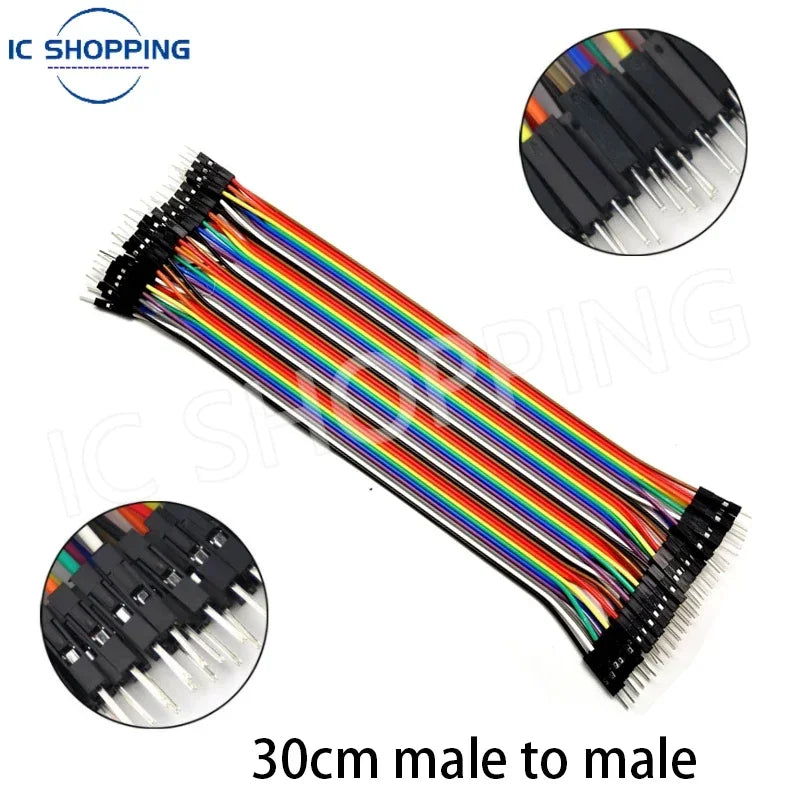 Cable Jumper Dupont (40 Unidades) Macho-Macho / Hembra-Hembra / Macho-Hembra para Arduino DIY Kit