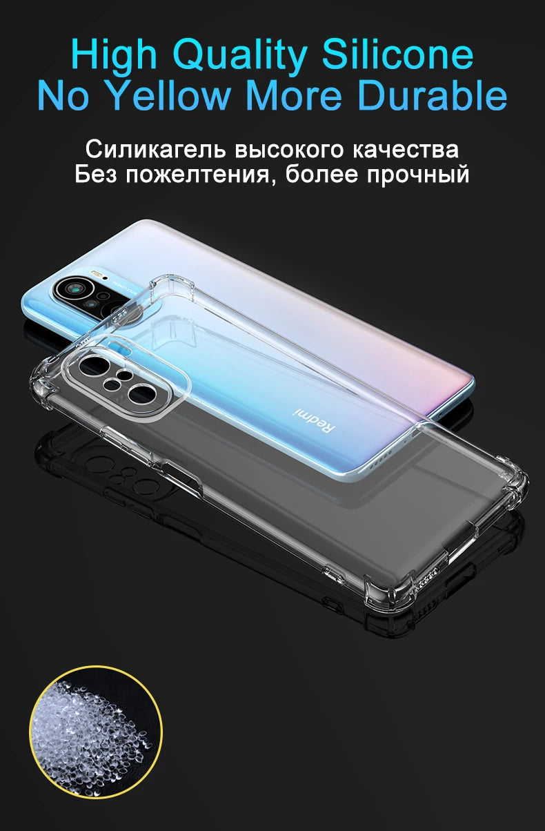Funda Carcasa Silicona Transparente Anti-Golpes (Airbag) para Xiaomi Redmi Note 7-10S / 7A-9C / Poco F3/X3 Pro NFC