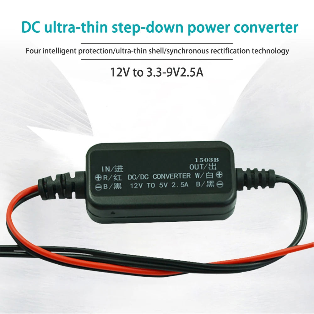 Módulo Convertidor Buck DC 12V a 3.3V/4.2V/5V/6V/7.5V/9V Step-Down No Aislado con Protección