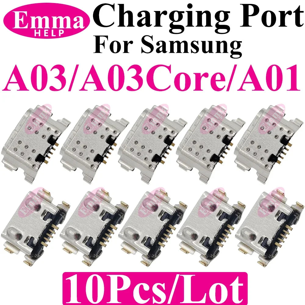 10 Uds conector de puerto de carga Original para Samsung A15 A05S A25 A35 A55 A13 A04S A14 A23 A33 A24 A34 A54 A53 Pin de cargador USB Plu