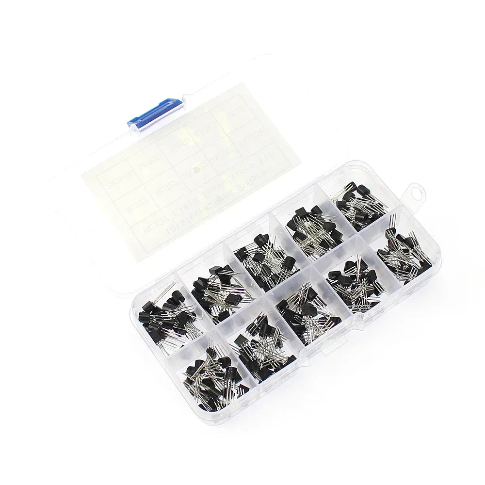Kit Surtido Transistores BJT TO-92 NPN/PNP (A1015, BCxxx, S8xxx, 2Nxxxx) - 50-900 Piezas