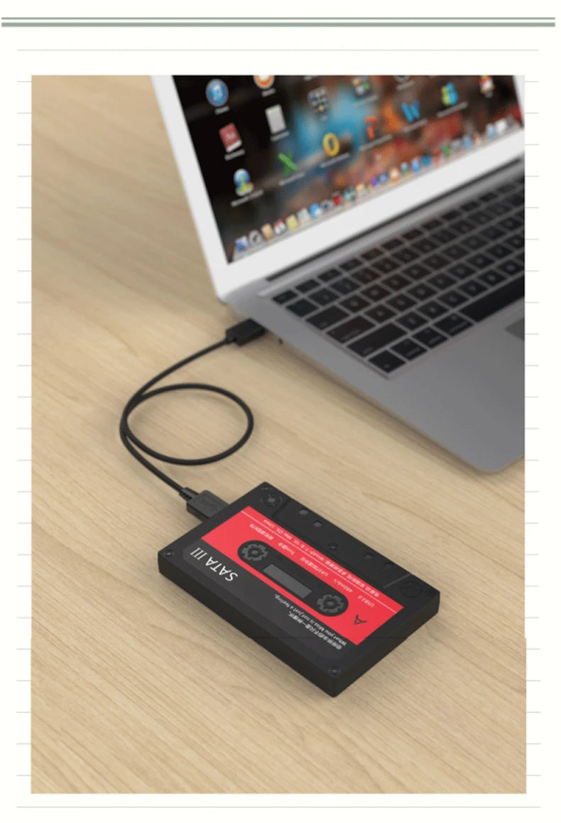 Carcasa Externa UTHAI T46 USB 3.0 SATA (5Gbps, UASP) para Disco Duro HDD/SSD 2.5" Cinta para PC/Notebook