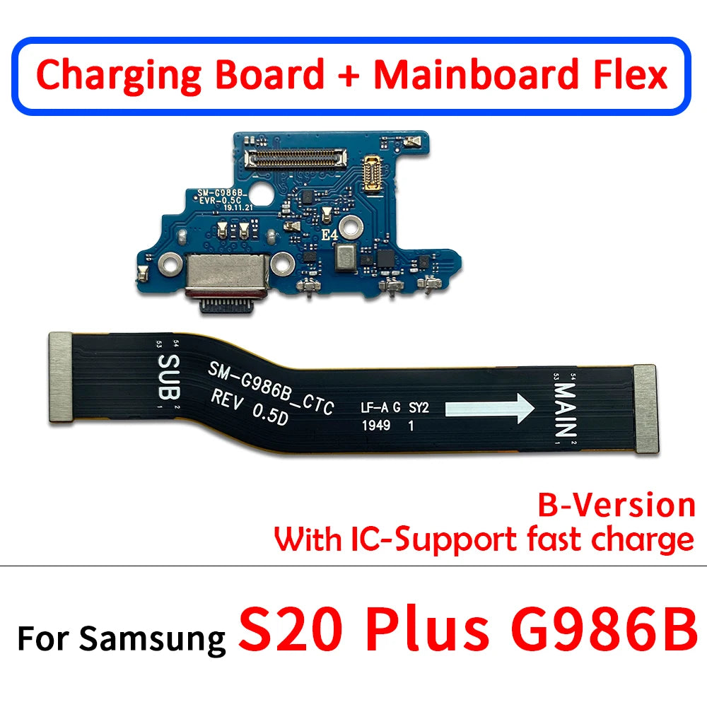 Cable Flex Conexión Placa Principal a Puerto Carga (Dock) para Samsung S20 FE 4G/S20+/S20 Ultra/S21 (Modelos G780/G98x/G991B)