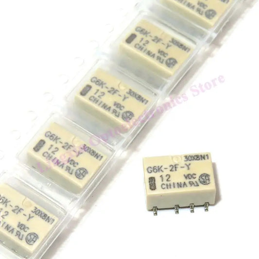 Relé Señal SMD G6K-2F-Y / G6K-2P-Y 8-Pin - Voltajes (3V/5V/12V/24V DC) 10x6.5x5mm - Lote 20 Piezas