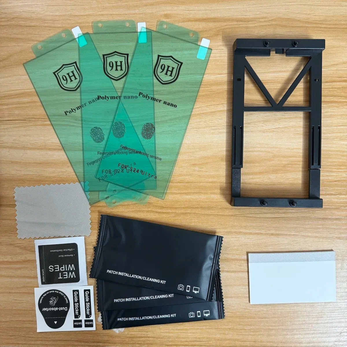 Protector Pantalla (No Vidrio Templado) con Kit para Samsung Galaxy S8-S10 Plus / S20-S25 Ultra / Note 9/10/20 (Pack 3 Unidades)