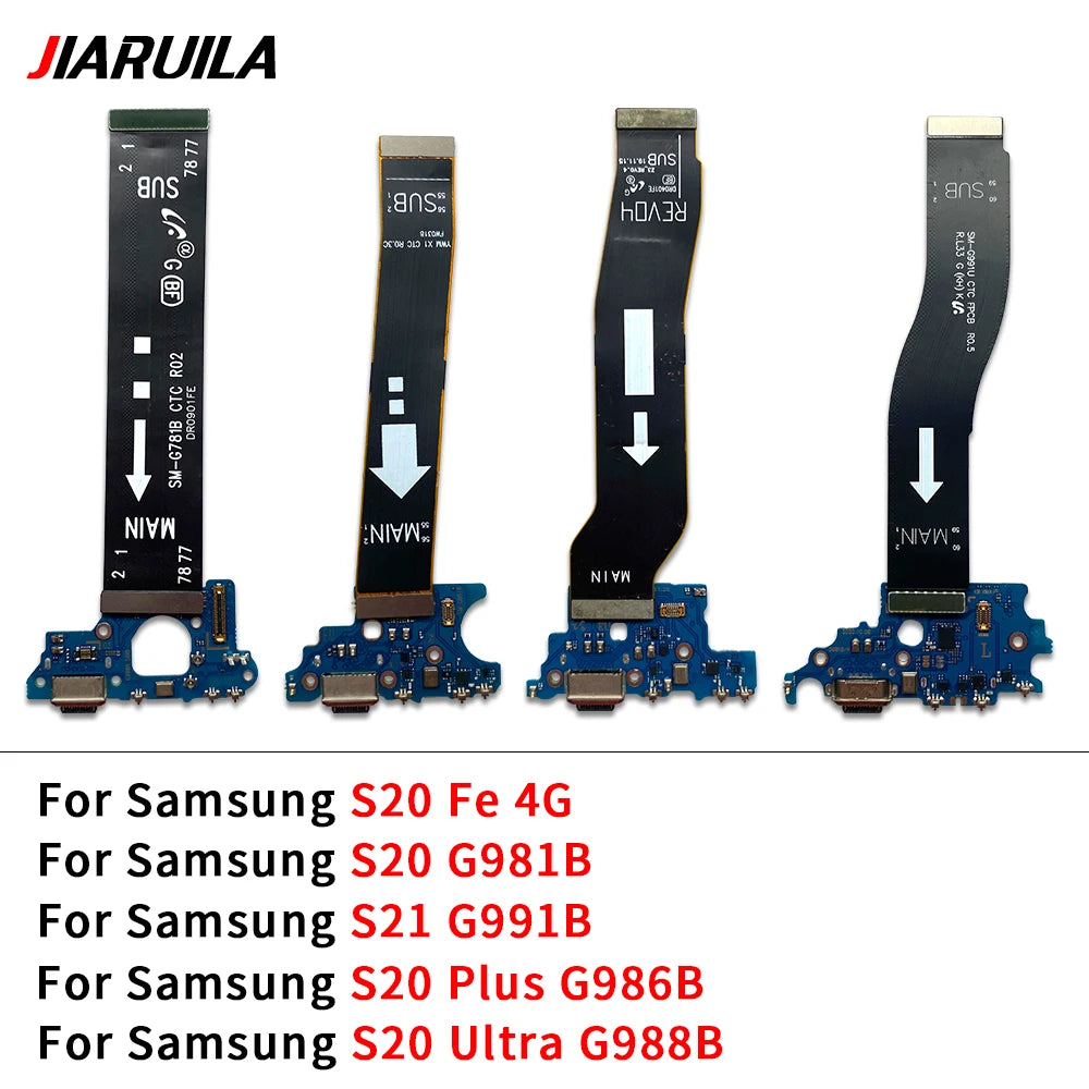 Cable Flex Conexión Placa Principal a Puerto Carga (Dock) para Samsung S20 FE 4G/S20+/S20 Ultra/S21 (Modelos G780/G98x/G991B)