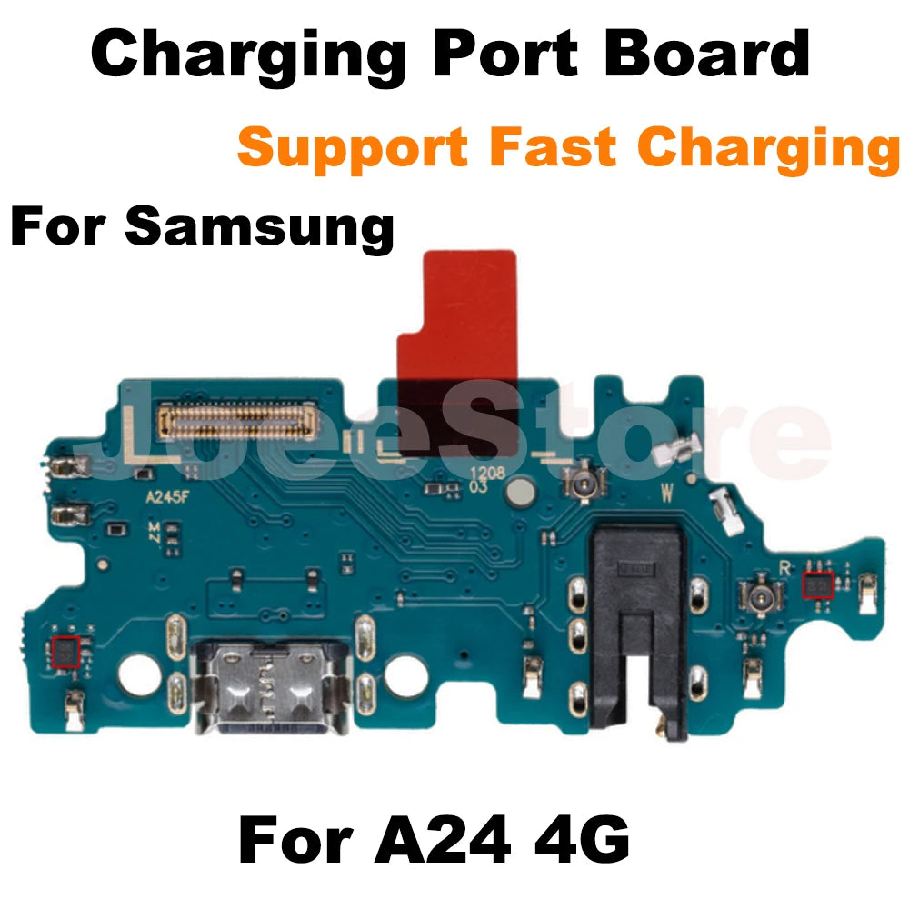 Placa Puerto Carga Rápida USB con Micrófono y Flex para Samsung Galaxy A12-A14/A23/A24/A33/A52/A53/A72/A73