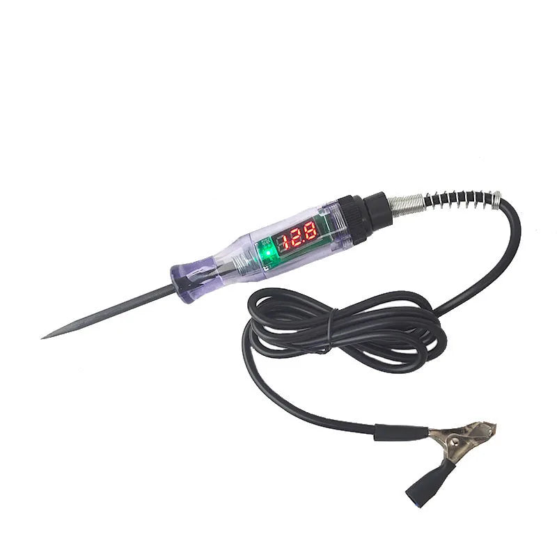 Pluma Tester Voltaje Circuito Universal Auto/Camión con Display Digital y Luz - Accesorio Reparación