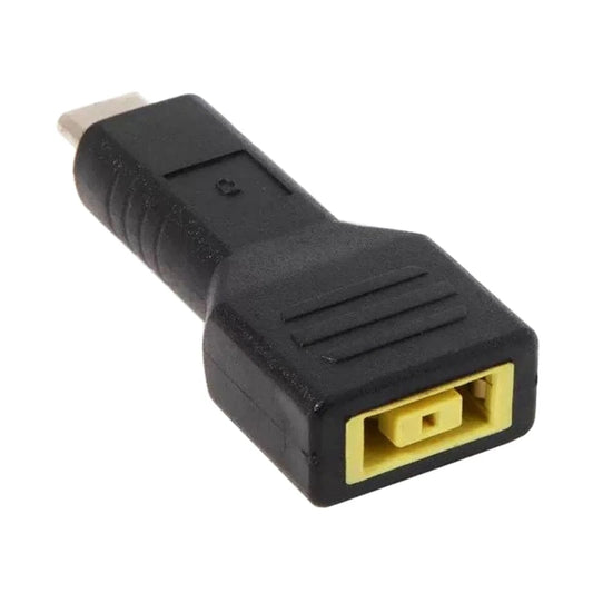 Adaptador Convertidor USB-C Hembra PD a Plug Cuadrado (Slim Tip) para Laptop Lenovo Thinkpad 45W