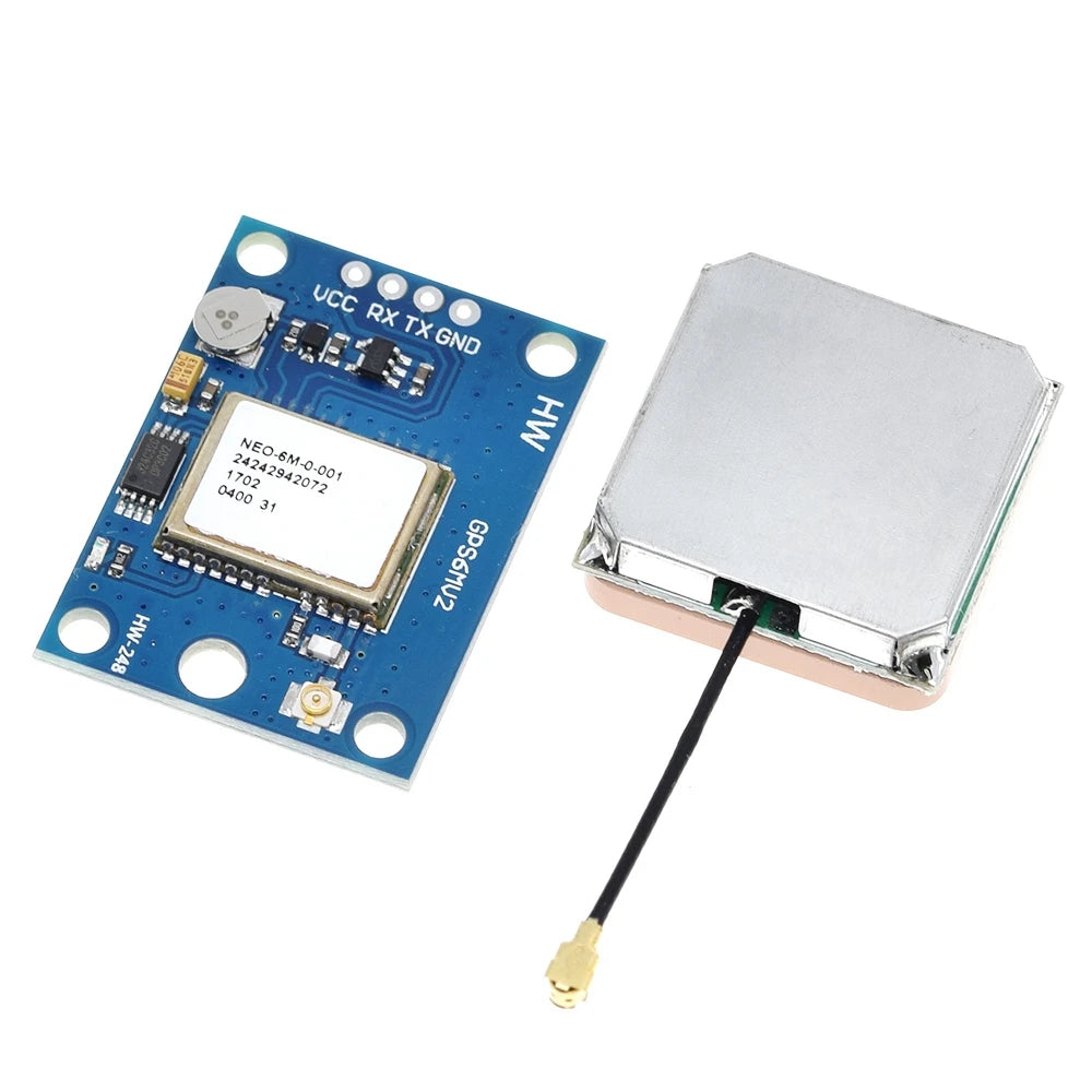 Módulo GPS TZT GY-NEO6MV2 (NEO-6M) con Antena Grande y EEPROM para Control Vuelo MWC/APM2.5 Arduino